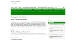 Desktop Screenshot of pharmacytechniciantraininginfo.com